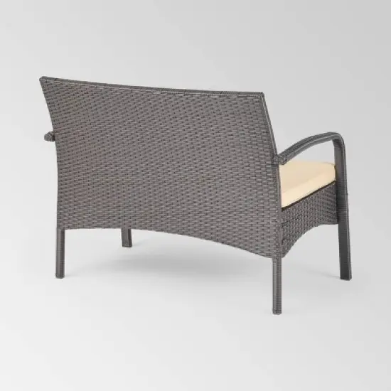 Cordoba 8pc Wicker Chat Set - Brown/Tan - Christopher Knight Home image {6}