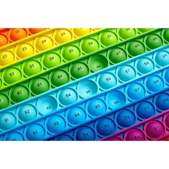 Hand2Mind Hundreds Board Sensory Bubble Popper: Teaching Aid for Toddlers & Preschool, Fabric Material, 5 Pieces image {1}