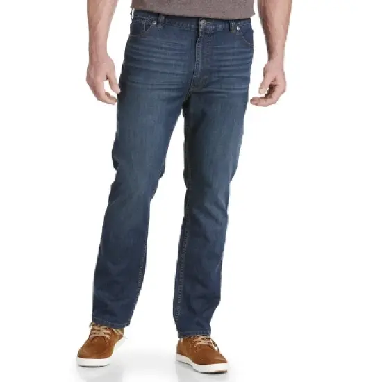 True Nation Washed Blue Athletic-Fit Stretch Jeans - Men's Big and Tall image {2}