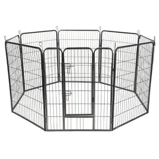 Costway 48'' 8 Panel Pet Puppy Dog Playpen Door Exercise Kennel Fence Metal image {3}