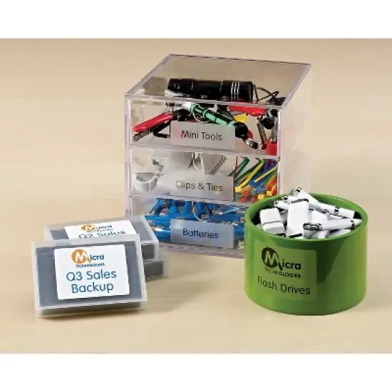 Avery Permanent ID Labels Inkjet/Laser 2 x 2 5/8 White 225/Pack 6572 image {7}