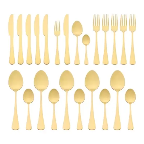 REGALWOVEN 24 Pcs 1 Set Stainless Steel Durable Rust-Proof Corrosion Resistant Flatware Set image {9}