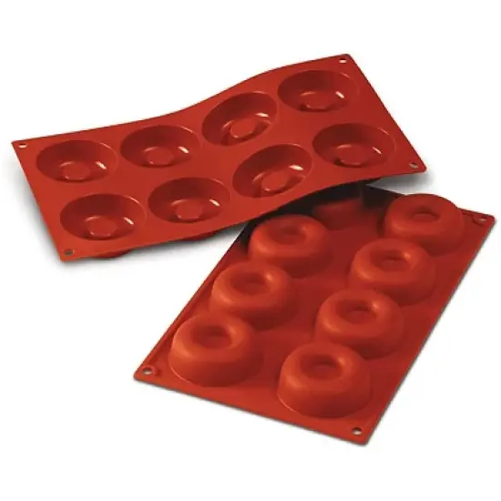 Silikomart Silicone Bakeware Savarin Mold 1.7 Oz, 2.56" Dia .83" H, 8 Cavities image {3}