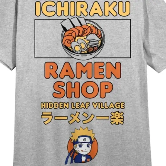 Naruto Shippuden Ichiraku Ramen Shop Crew Neck Short Sleeve Athletic Heather Women's Night Shirt image {1}