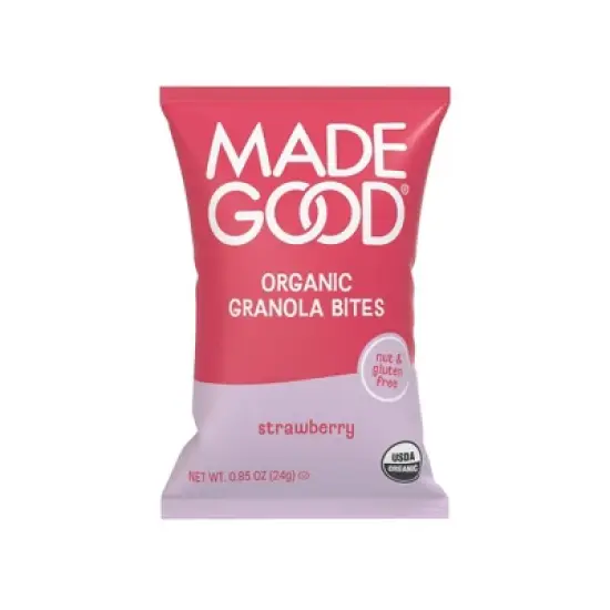 MadeGood Snack Bars Strawberry Granola Bites - 0.85oz image {3}