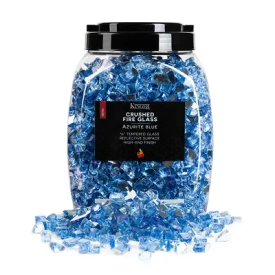 Kinger Home 10 lbs (1/2 in) Fire Glass, Multiple Colors image {2}