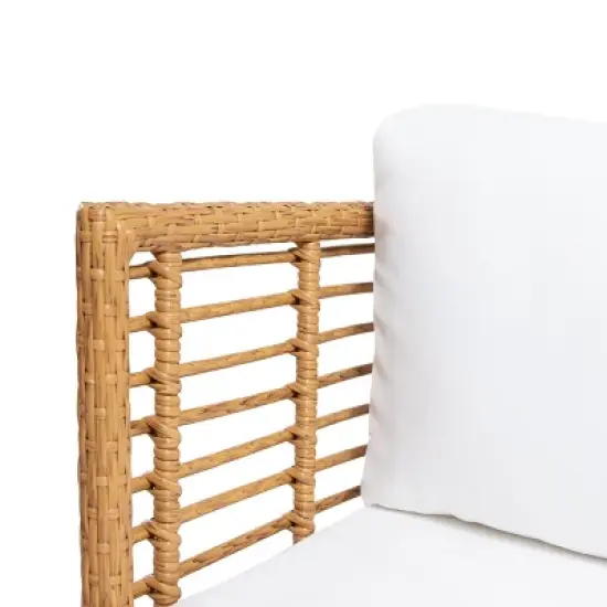 Christopher Knight Home Nic Outdoor Wicker and Acacia Wood Club Chair with Cushions image {8}