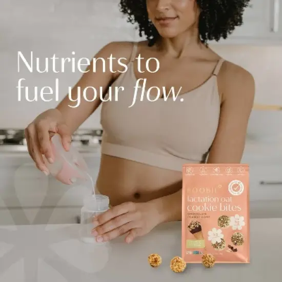 Boobie Lactation Oats Cookie Bites - Chocolate Peanut Cone - 6oz image {4}