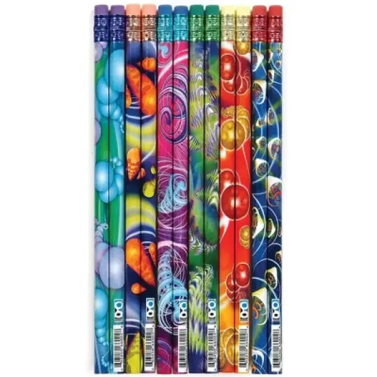 Cyber Cyclone Pencils (24 Pack) - Abstract Designs, #2 HB Lead image {1}