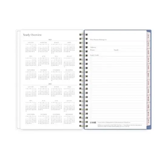 Blue Sky Rachel Parcell 2025-2026 Weekly/Monthly Wirebound Planner 5"x8" Printed Allie Warm Stripe image {7}