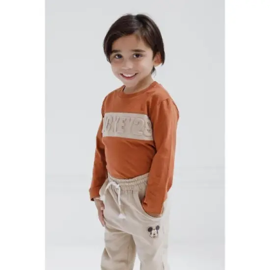 Disney Cars Mickey Mouse Baby T-Shirt and Jogger French Terry Pants Outfit Set Infant image {1}