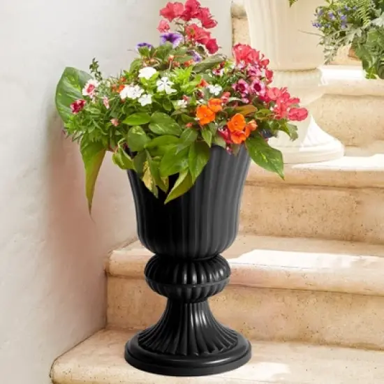 BrylaneHome Traditional Embry Plastic Urn Planter image {6}