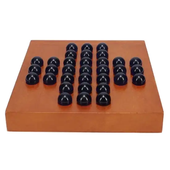 WE Games Marble Solitaire Wooden Travel Game - 5 inches image {1}