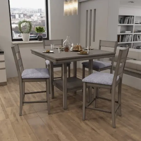 Tuscany Counter Height Dining Table Washed Gray - CorLiving image {5}