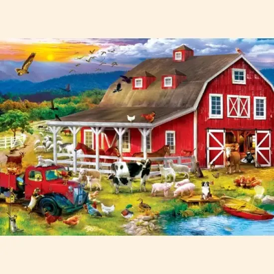 MasterPieces 1000 Piece Jigsaw Puzzle - Barnyard Crowd - 19.25"x26.75" image {2}