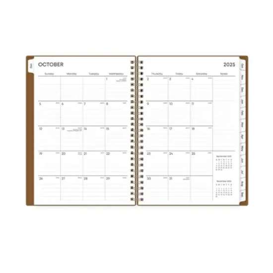 Blue Sky Weekly/Monthly 15 Months Planning Calendar and Notes 5.875"x8.625" Mocha Mousse image {5}