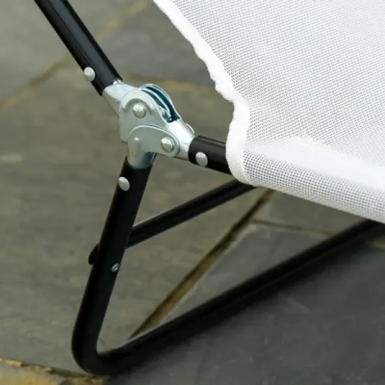 TIRAMISUBEST Folding Chaise Lounge Chair with Adjustable Reclining Back, Breathable Mesh Seat & Headrest for Pool, Beach, Yard, Patio image {9}