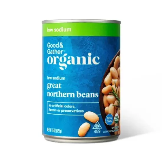 Organic Low Sodium Great Northern Beans - 15oz - Good & Gather&trade; image {4}