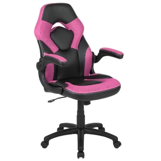 Emma and Oliver Gaming Racing PC Chair with Flip-up Arms image {13}