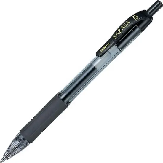 Zebra Sarasa Retractable Gel Pen Black Ink Bold Dozen 46610 image {2}