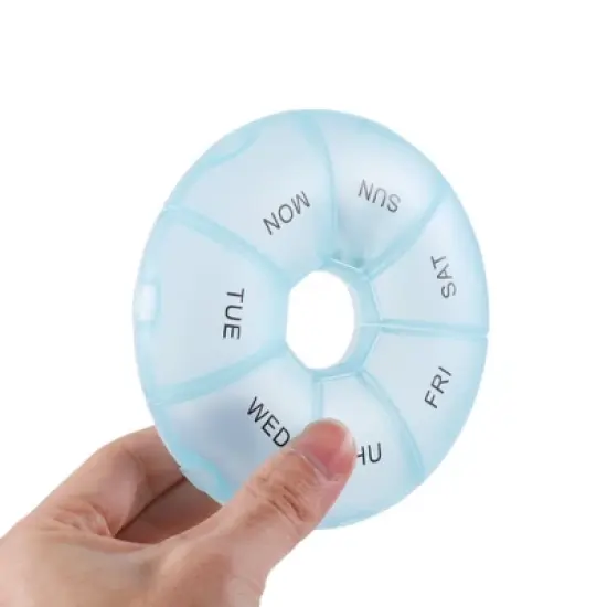 Unique Bargains 7 Grids Circular Pill Case 1 Pc image {4}