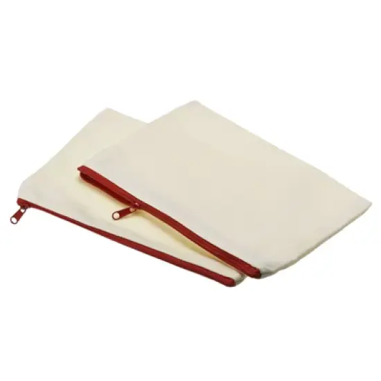 Unique Bargains Canvas Makeup Pencil Organizing Zipper Pouches 10 Pcs image {3}