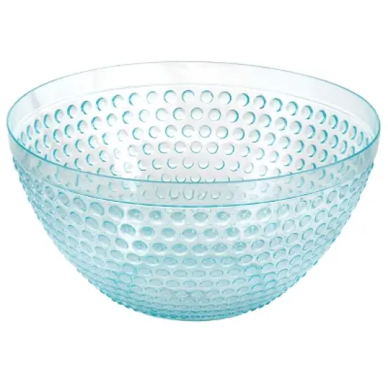 Gibson Home Plastic Bowl Set with Serving Bowl in Light Blue image {7}