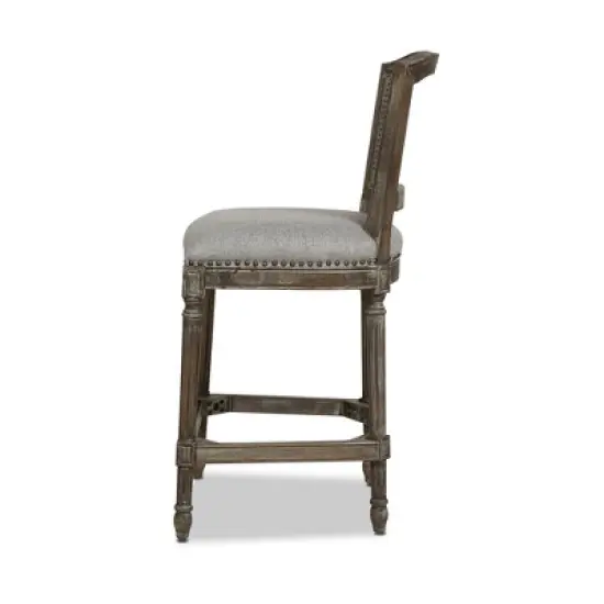 Jennifer Taylor Home Triomphe Rattan Wicker High Back Armless Counter Bar Stool image {2}