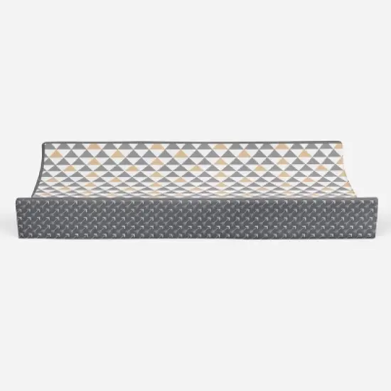 Bacati - Woodlands Gray/Beige Gray Triangles Neutral Cotton C.P.C image {4}