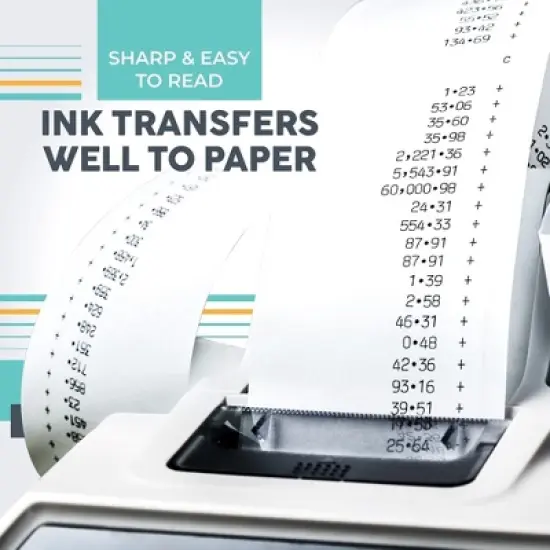 CATIGA IR-40T Thermal Roller Cartridge for Printing Calculators and Adding Machines, Black/Red, Pack of 2 image {4}