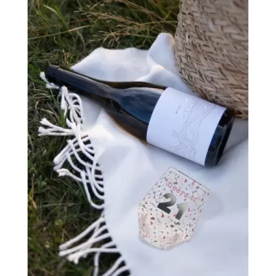 Pavilion Gift Company - Cheers to 21 - 16 oz Geometric Glass - Drinkware image {1}