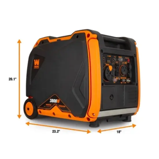 WEN 56380i Quiet 3800-W RV-Ready Portable Inverter Generator with Fuel Shut-Off and Electric Star image {1}