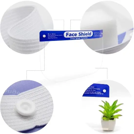 VastMedic 3 Pack Reusable Face Shields with Anti-Fog Coating image {5}