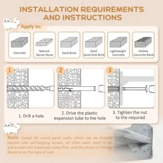 SKYONE Wall-Mounted Cat Furniture Set: Hammock, Scratching Post, Nest & Platforms for Small Spaces, image {6}