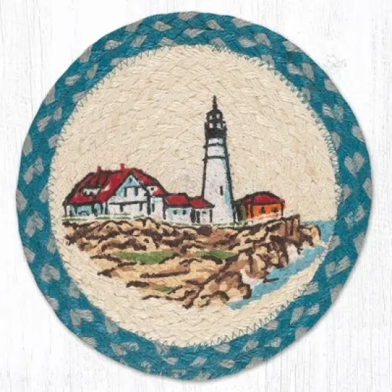 Earth Rugs Portland Printed Round Trivet 10"x10" Heat-Resistant Kitchen Accessory image {3}