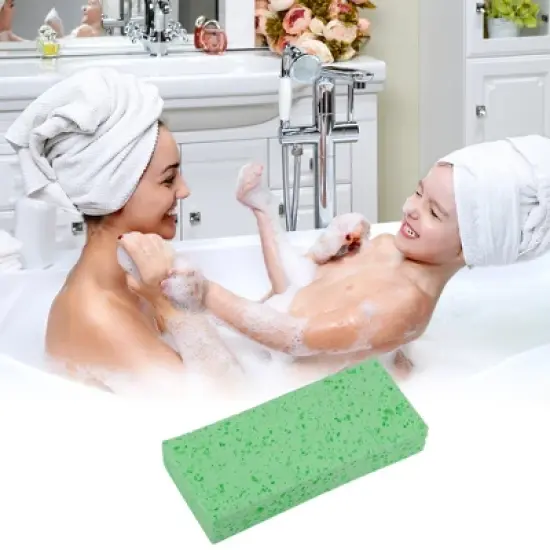 Unique Bargains Honeycombs Rectangular Bath Sponge 1 Pc image {1}