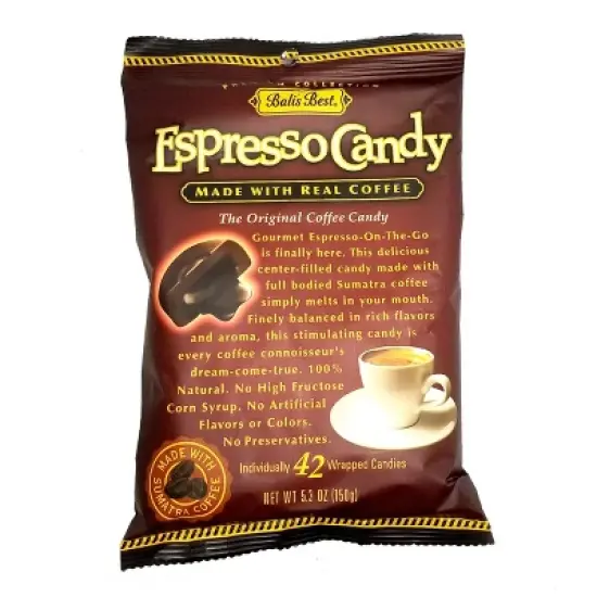 Bali's Best Espresso Candy Made with Real Coffee 5.3 Oz. (Pack of 2) image {7}