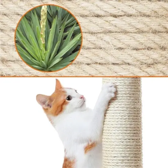 Yaheetech 42" Plush Cat Tree Condo for Small Medium Cats image {6}