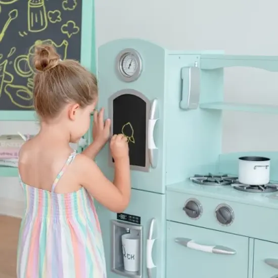 Mint Wooden Toy Kitchen with Fridge Freezer and Oven by Teamson Kids TD-11414M image {6}