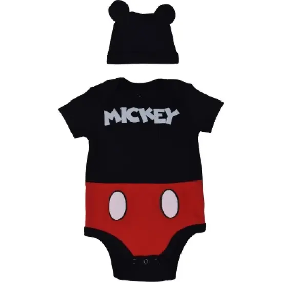 Disney Pixar Monsters Inc Incredibles Toy Story Mickey Mouse Pooh Lilo & Stitch Baby Bodysuit and Hat Set Newborn to Infant  image {12}
