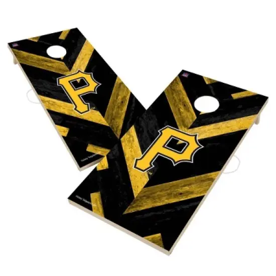 MLB Pittsburgh Pirates 2'x4' Solid Wood Cornhole Board image {1}