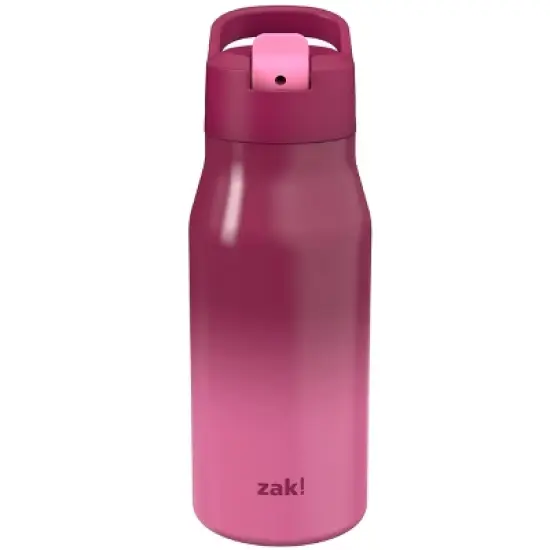Zak Designs 14 fl oz Double Walled Stainless Steel Tranquility Insulated Straw Bottle image {12}