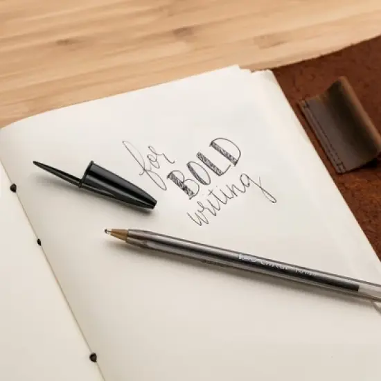 BIC Cristal Xtra Bold Ballpoint Pens, Bold Point (1.6mm) For Vivid and Dramatic Lines, Black Ink, 24-Count Pack, Perfect Ink Pens image {4}