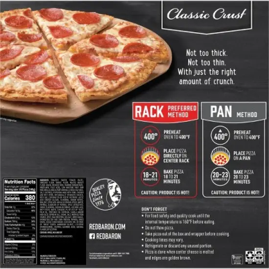 Red Baron Pepperoni Classic Crust Frozen Pizza - 20.6oz image {3}
