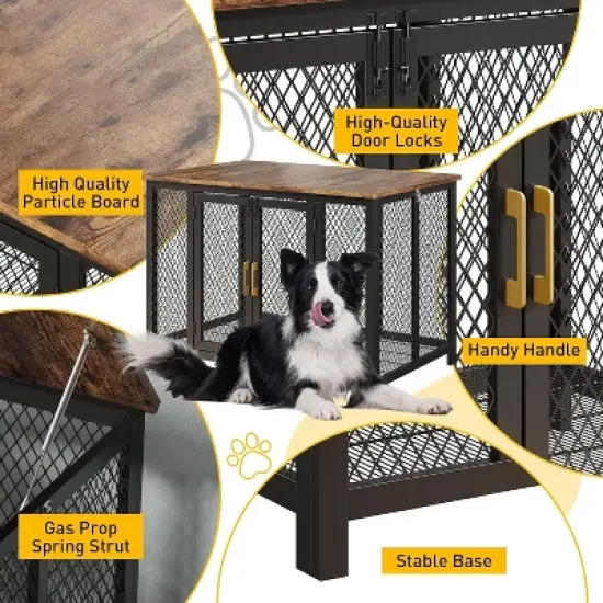 Heavy Duty Dog Crate, Convenient Top Opening, Dogs Kennel for Medium to Large Pet, Multi-Purpose Dog Crate Side Table with Storage, Easy Assembly image {3}