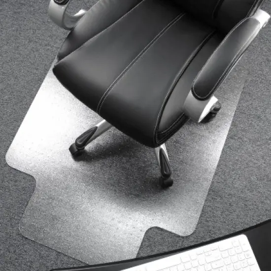 Polycarbonate Chair Mat for Carpets Lipped Clear - Floortex image {1}