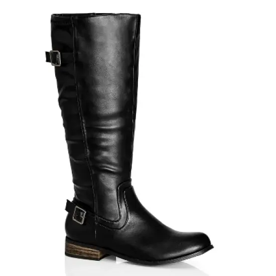 Women's Plus Size WIDE FIT Cilla Knee Boot - black | CITY CHIC image {5}