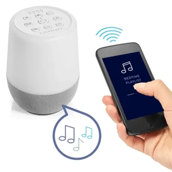 Yogasleep Duet White Noise Sleep Sound Machine, Night Light and Wireless Speaker image {2}