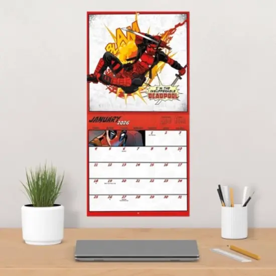 Marvel 2026 Deadpool 12"x12" Wall Calendar image {4}