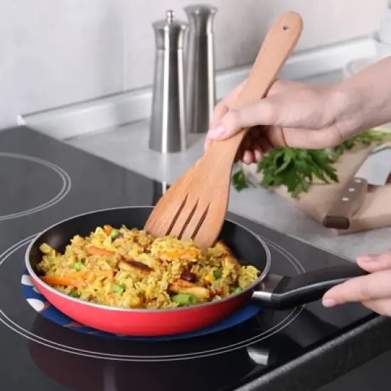 Unique Bargains Non-Slip Multifunctional Silicone Mats for Induction with Handle 2 Pcs image {3}